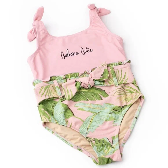 NWT Shade Critters Cabana Palms Girls Swimsuit - Picture 6 of 6
